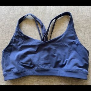 Athleta Blue Strappy Sports Bra. XL.